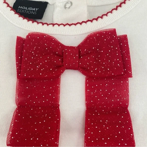 🪩Holiday Editions Red and White Infant Dress - Picture 4 of 9